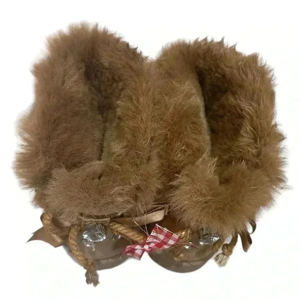 Forever Link Girls Faux Suede Soft Winter Warm Ankle Boots with Fur Lining